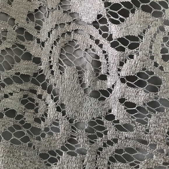 White House Black Market Silver Crop Top &Midi Set - Picture 3 of 8